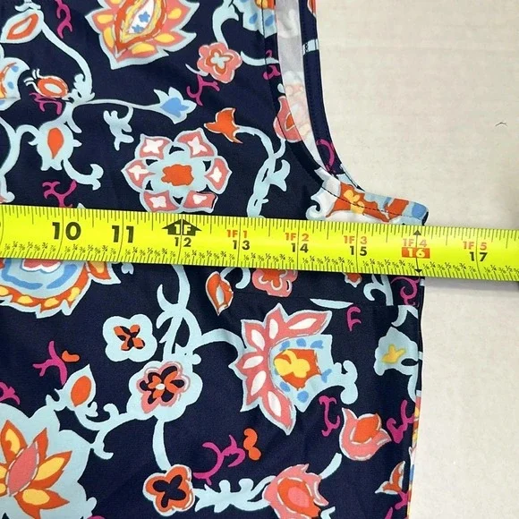 Talbots Petites Women's Size P Effortless Jersey Shift Dress in Stitched Floral - Picture 8 of 10